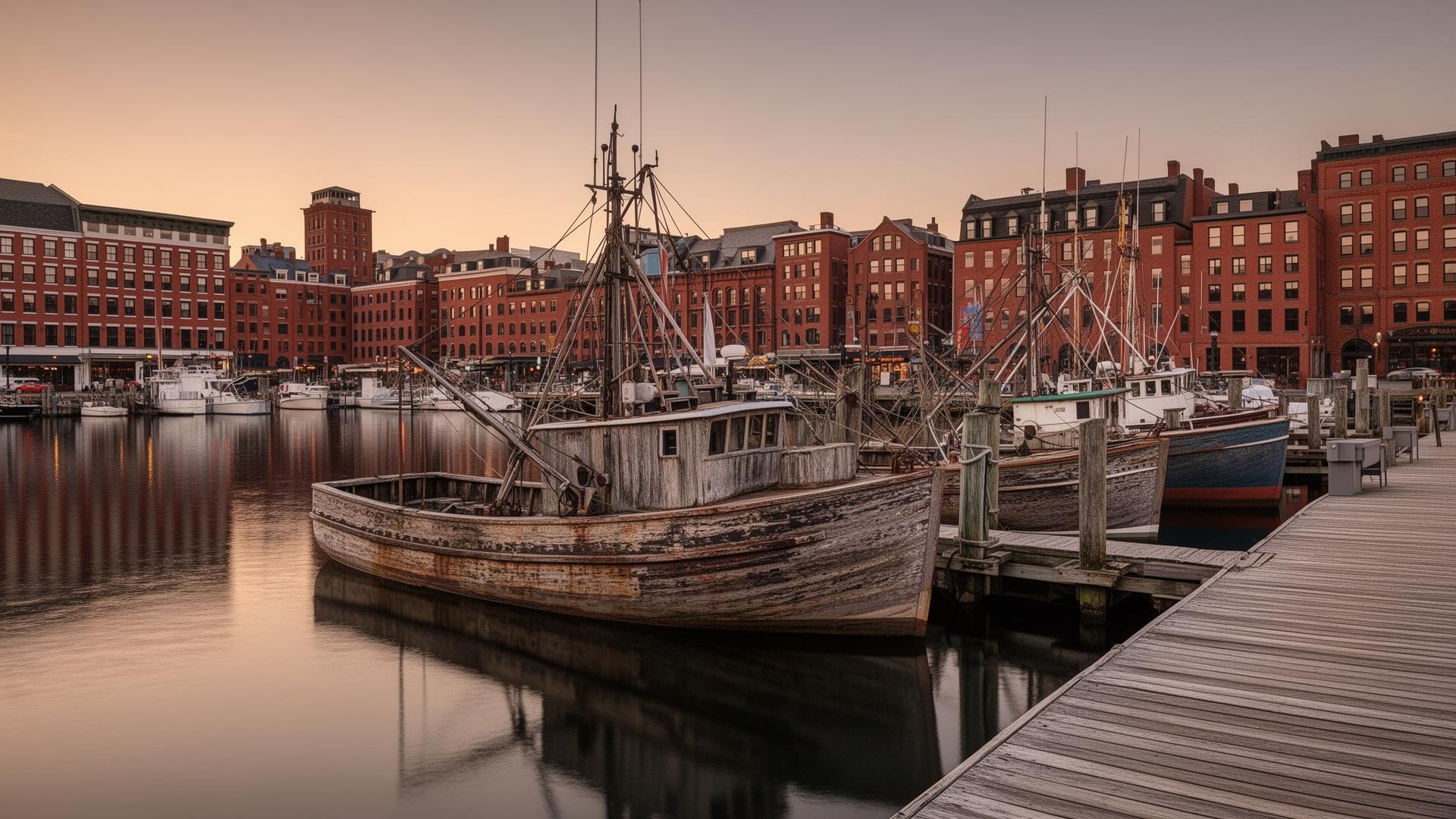 Maine coast lodging and harbor view